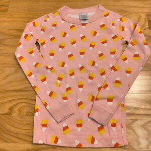 Hanna Andersson, Long Sleeve Candy Corn Pajama Top, Size 8 (NWT)